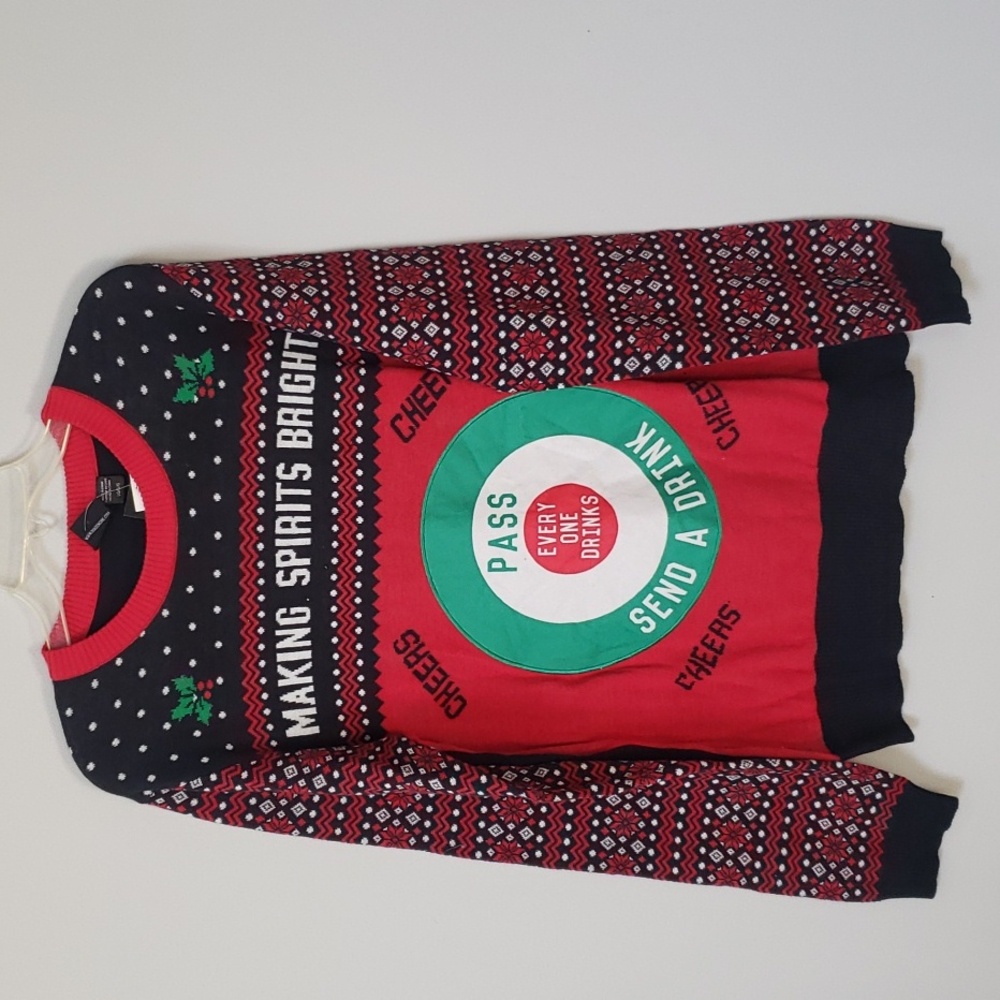 MAD Engine Ugly Christmas Sweater Reindeer Games Mens L  Bullseye Target NWT